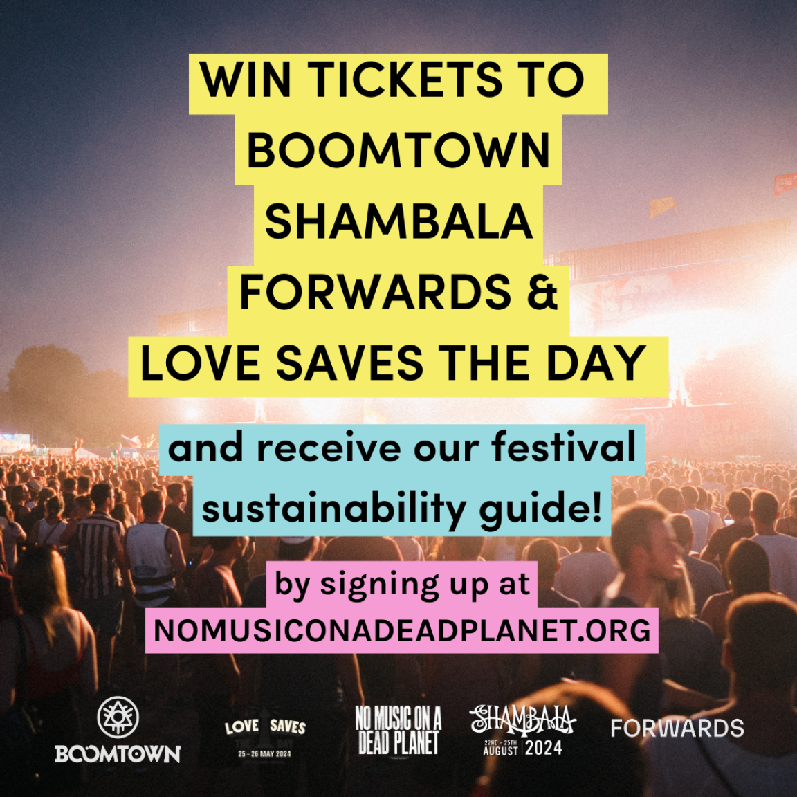 WIN Boomtown LSTD Shambala and Forwards Festivals